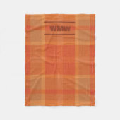 Kleine Fleece Plaid Deken met Monogram (Voorkant)