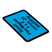 Kleine Flex Magnet Sjabloon Horizontale Fit Zwart  Magneet (Rechterzijde)