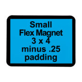 Kleine Flex Magnet Sjabloon Horizontale Fit Zwart  Magneet (Horizontaal)