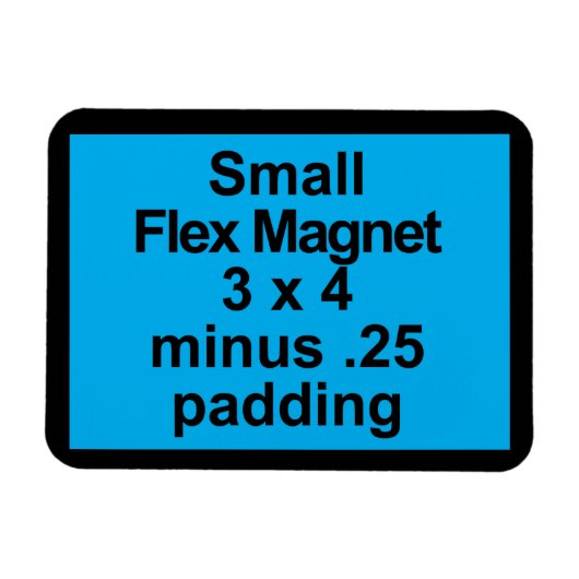 Kleine Flex Magnet Sjabloon Horizontale Fit Zwart  Magneet (Horizontaal)