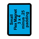 Kleine Flex Magnet Sjabloon Horizontale Fit Zwart  Magneet (Verticaal)