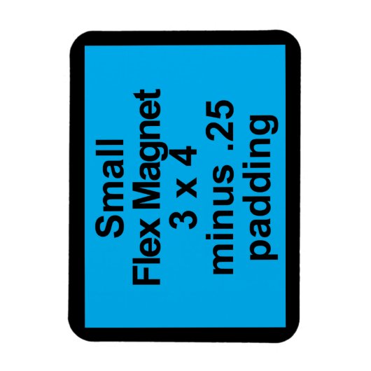 Kleine Flex Magnet Sjabloon Horizontale Fit Zwart  Magneet (Verticaal)