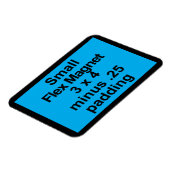 Kleine Flex Magnet Sjabloon Horizontale Fit Zwart  Magneet (Linkerzijde)