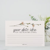 kleine flora Datum nacht ideaal Shower Game Briefpapier (Staand voorkant)