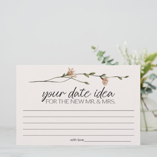 kleine flora Datum nacht ideaal Shower Game Briefpapier (Staand voorkant)