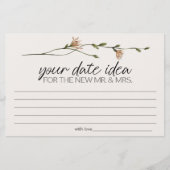 kleine flora Datum nacht ideaal Shower Game Briefpapier (Voorkant)