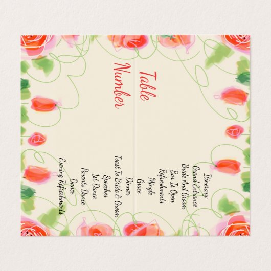Kleine Floral Accented Visitekaartje (Buitenkant ongevouwen)