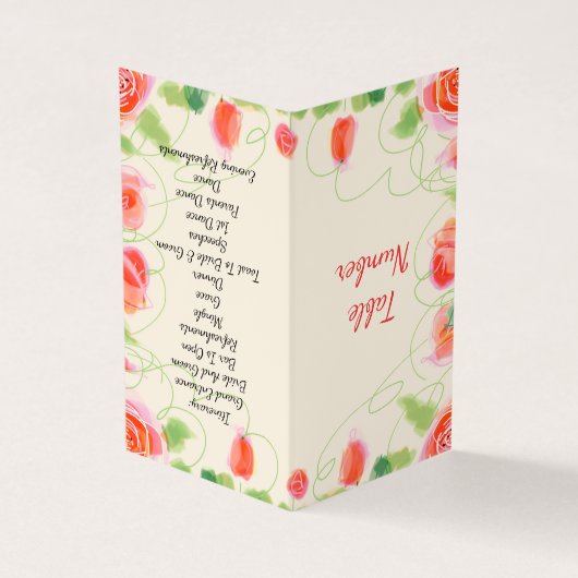 Kleine Floral Accented Visitekaartje (Buitenkant)