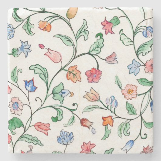 Kleine Floral Twines-design op onderzetters (Voorkant)