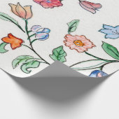 Kleine Floral Twines op verpakkingspapier Cadeaupapier (Hoek)