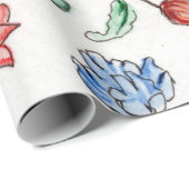 Kleine Floral Twines op verpakkingspapier Cadeaupapier (Rol Hoek)