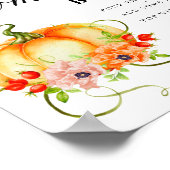 Kleine florale pomkin Mam-osa bar Poster (Hoek)