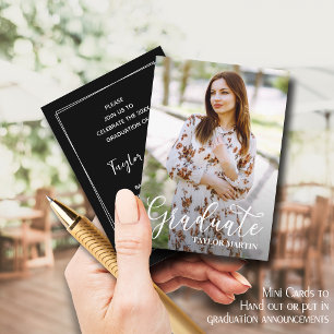 Kleine foto Graduatie uitnodigingen