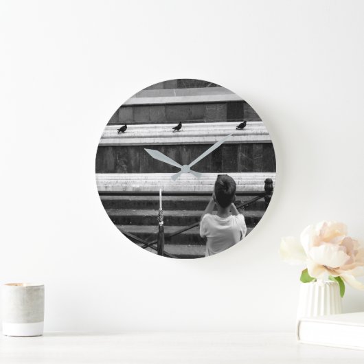 Kleine fotograaf grote klok (Huis)