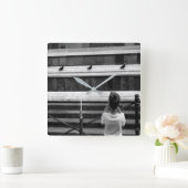 Kleine fotograaf vierkante klok (Huis)