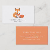 Kleine Fox Babysitter-Visitekaartjes Visitekaartje (Voorkant / Achterkant)