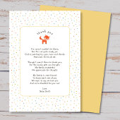 Kleine Fox bedankt briefje met gedicht