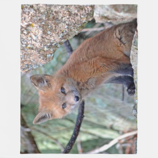 KLEINE FOX FLEECE DEKEN (Voorkant)