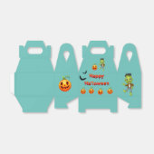 Kleine Frankenstein Halloween thema. Bedankdoosjes (Uitgevouwen)