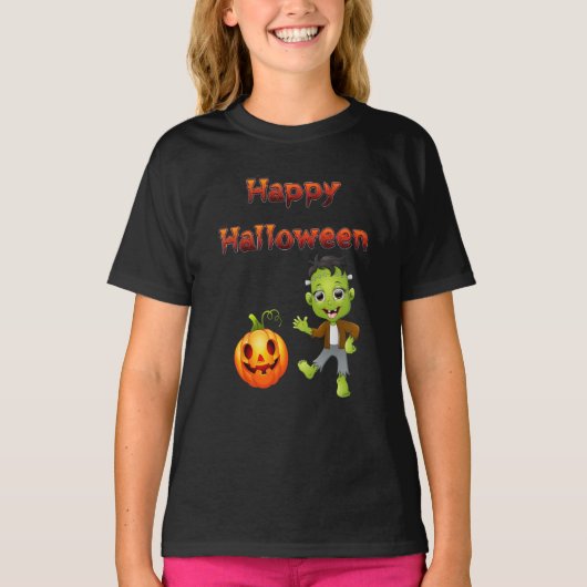 Kleine Frankenstein Halloween thema. T-shirt (Voorkant)