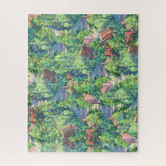 Kleine Franse dorp puzzel (Verticaal)