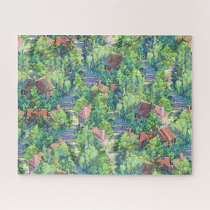 Kleine Franse dorp puzzel Legpuzzel