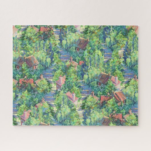 Kleine Franse dorp puzzel Legpuzzel (Horizontaal)