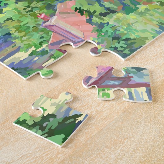 Kleine Franse dorp puzzel Legpuzzel (Zijkant)