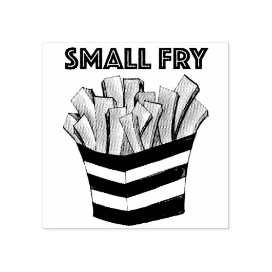 KLEINE FRANSE FEEST Fries Fries Chips Foodie Rubberstempel (Afrduk)