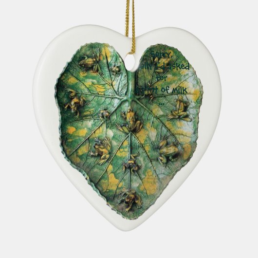 KLEINE FROGS OP EEN GROENE LEAF KERAMISCH ORNAMENT (Rechts)