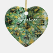 KLEINE FROGS OP EEN GROENE LEAF KERAMISCH ORNAMENT (Achterkant)