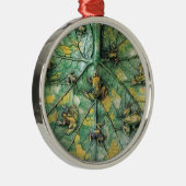 KLEINE FROGS OP EEN GROENE LEAF METALEN ORNAMENT (Rechts)