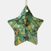 KLEINE FROGS OP EEN GROENE LEAF, STER KERAMISCH ORNAMENT (Rechts)