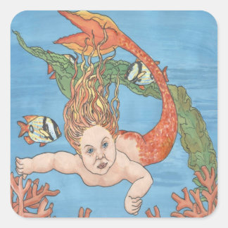 Kleine Fry Zeemeermin Sticker