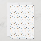 Kleine furry monster eerste verjaardag-uitnodiging kaart (Achterkant)