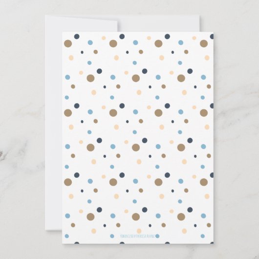 Kleine furry monster eerste verjaardag-uitnodiging kaart (Achterkant)