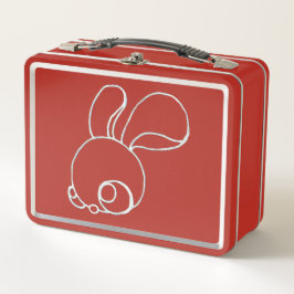 Kleine Fuzzy Bunnies en Leaping Coyote op een Rode