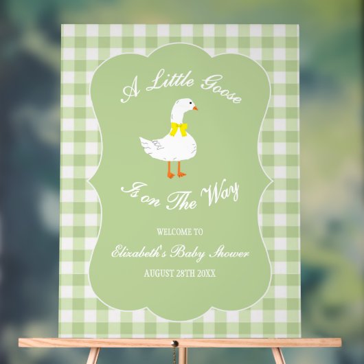 Kleine Gans Baby Shower Acryl Bord (Neutraal)