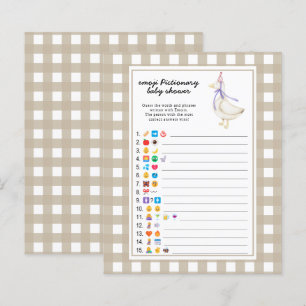Kleine gans baby shower - emoji pictionary spel