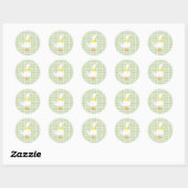 Kleine Gans Baby Shower Ronde Sticker (Vel)