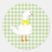 Kleine Gans Baby Shower Ronde Sticker (Voorkant)