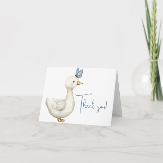 Kleine Gans Bedankkaart – Gans Baby Shower (Voorkant)