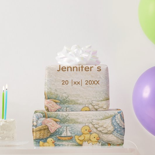 kleine gans is op komst cadeaupapier