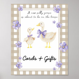 Kleine gans - kaarten en cadeaus baby shower poster