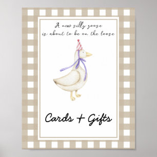 Kleine gans - kaarten en cadeaus baby shower poster