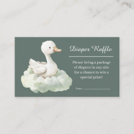 Kleine Gans Luiers Raffelkaart Gans Baby Shower Informatiekaartje