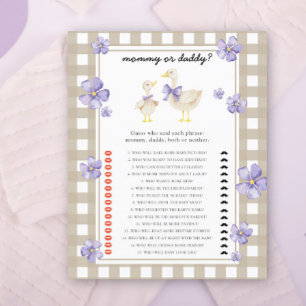Kleine gans - mama of papa baby shower spel