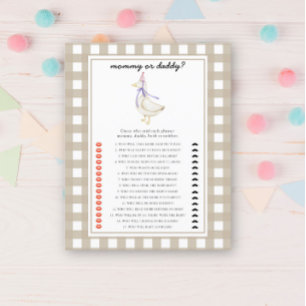 Kleine gans - mama of papa baby shower spel