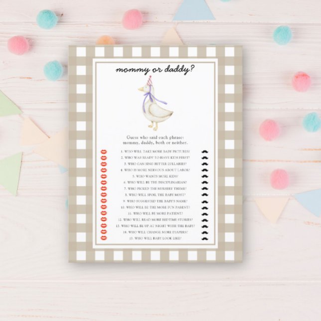 Kleine gans - mama of papa baby shower spel (Creator heeft geüpload)