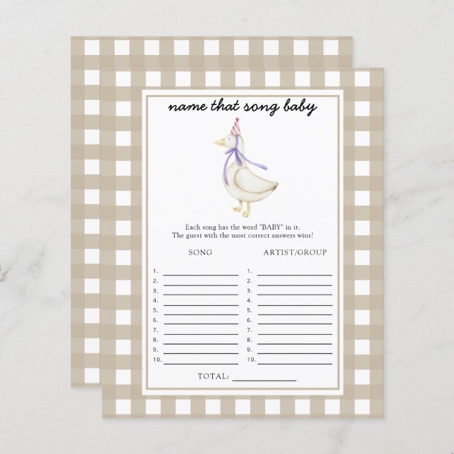 Kleine gans - Noem dat Baby-lied (Voorkant / Achterkant)